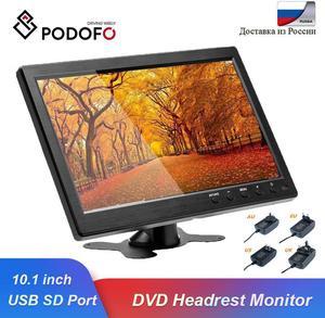 10.1" Car Headrest Monitor HD Digital TFT LCD Screen DVD Player Slim Design UV Coating  VGA AV USB SD Port