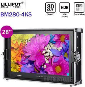 BM280-4KS 28 Inch Broadcast Director Monitor HDR 3D LUT  SDI 4K Monitor with Carry-on suitcase