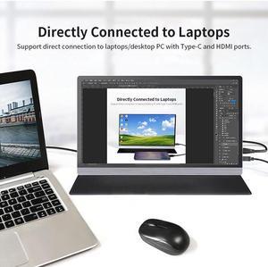 16.7 Million Colors Gaming Monitor AOSIMAN Portable 15.6inch 4K LCD Screen 47% NSTC Fast Response Touch Screen EU/US Plug