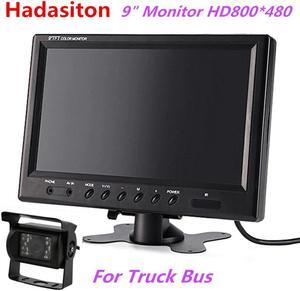 9" TFT LCD Screen Car Monitor Headrest monitor Use for Truck Bus Motorhome Car and CCTV Security System,Rearview camera optional