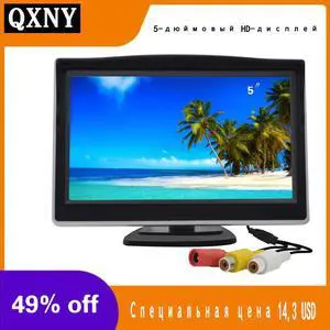 car Monitor 5" 800*480 TFT LCD HD Screen Monitor for Car Rear Rearview Backup Camera  Parking System Two inputs