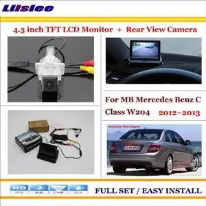 camera For mercedes BenZ C Class W204 2012 2013 Car Rearview Camera 4.3" LCD Monitor Parking Assistance System