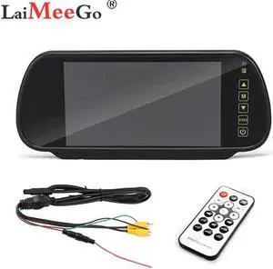 7 inch TFT LCD Mirror Monitor Widescreen Touch Button for Car Auto Rearview Monitors Backup Reversing vehicle Camera