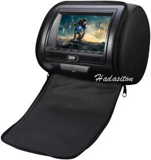 7" screen Car headrest DVD MP5 player Pillow Monitor Support CD/VCD/DVD/AV/USB/SD/FM/IR/Speaker/Wireless game