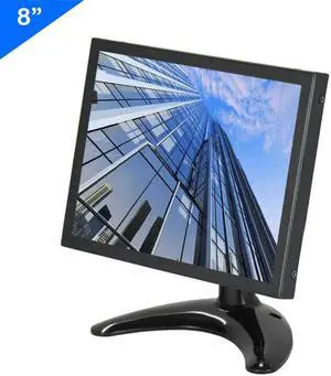 8" 4:3 1024*768 Metal case desktop monitor with  VGA / D-Sub BNC AV USB input