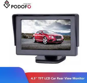 4.3'' Color TFT LCD Car Rear View Monitor Car Backup Parking Backup Reverse Monitor 2 video inpu for Rearview Camera