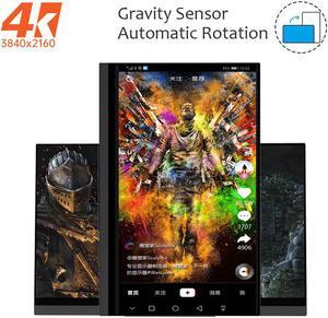 2020 Newest 4K Portable Monitor Touchscreen Gravity Sensor Automatic Rotate 15.6'' Slimmest 10-Point Touch UHD 3840x2160 Display