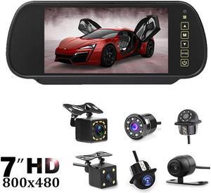 7 Inch TFT LCD Touch Screen Bluetooth Car MP5 Player FM Transmitter Reversing Backup Camera Car Rear View Parking Mirror Monitor