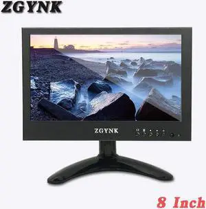 8-inch BNC widescreen 1024X600 HD LCD monitor 16:9 industrial metal enclosure computer  display