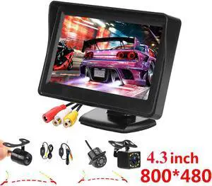 Rear View Camera Reversing Parking System Kit 4.3 inch TFT LCD Rearview Monitor Waterproof Night Vision Backup Camer