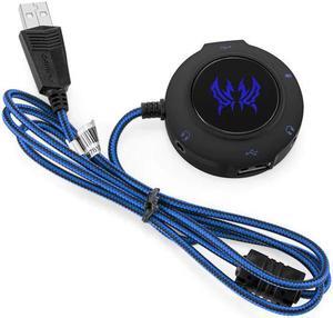 Adapter PC Sound Card Stereo Laptop Noise Cancelling External Illuminated Multi Interface Cable Audio