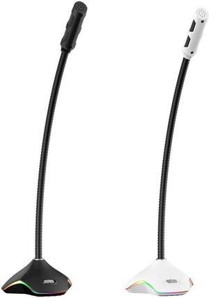 Desktop Condenser Microphone Live Gaming Microphone RGB Computer Noise Reduction Microphone With Decoding Chip Sound Card