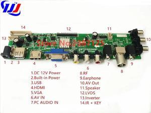 in 1 day DS.D3663LUA.A81.2.PA V56 V59 Universal LCD Driver Board Support DVB-T2 Universal TV Board 3663
