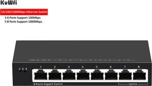 Gigabit 8-Port Ethernet Switch Mini Desktop1000Mbps Fast Network Switch LAN Hub/ Full or Half Duplex Exchange 2020 New