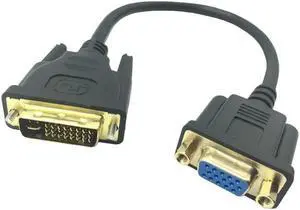 0.3M DVI 24+5 Male to VGA Female Video Converter DVI cable DVI-I to VGA Adapter Cable for TV PS3 PS4 PC Display 1080P