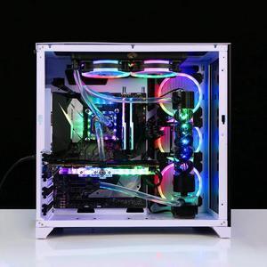 Soft Tube Suit Water Cooling Kits 240mm Copper Radiator use for CPU and GPU Block Blue Red Fitting Flexible Tube Pump Set