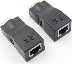 4K 3D HDMI 1.4 30M Extender to RJ45 Over Cat 5e/6 Network LAN Ethernet Adapter