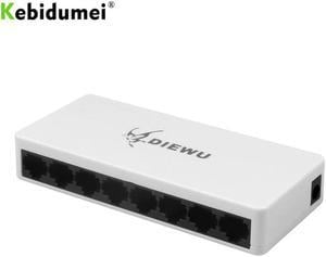 High Performance Mini 8 ports Network Switch 10/100Mbps Fast LAN Ethernet Network Switch Adapter + Power Supply