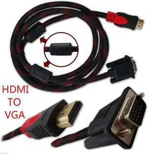 1.5M HDMI To VGA Adapter Cable Converter Male To Male Accessories For Video For PC  Desktop Monitor Projector Xbox TXTB1