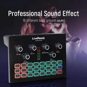 Microphone Sound Card Usb Port For Cell Phone Computer KTV Live Broadcast Audio Recording External Sound Card Mixer