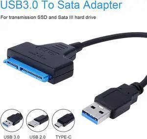 3.0 SATA 3 Cable Sata to  3.0 Adapter Up to 6 Gbps Support for 2.5 Inch External SSD HDD Hard Drive 22 Pin Sata III Cable