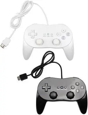 Quality Gamepads Classic Game Controller With Grip Joypad Gamepad Plastic Black White For Nintendo Console