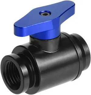 / 4 Aluminum Vent Valve Double Gear Internal Gear Water Ball Checkable Valve Water Control For PC Computer cooling system \ t