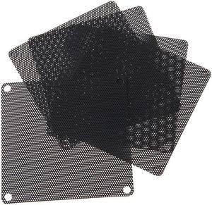 5PCS 80mm Mesh Black Nylon Plastic PVC Fan Dust Filter PC Dustproof Case Cuttable Computer