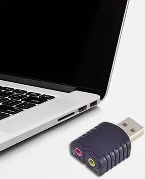 USB External Sound Card Microphone Earphone USB Stereo Sound Adapter for PC Headphone MIC