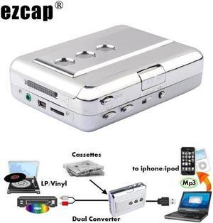 Ezcap 218B USB Audio Capture Old Cassette Tape Converter To MP3 Format CD Player English Songs Walkman Player with Auto Reverse