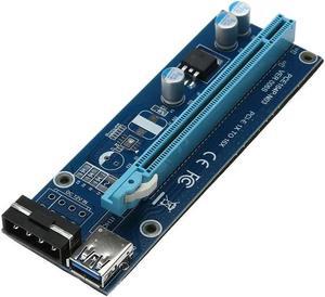 3.0 PCI-E Express 1x to16x Extender Raiser Card 0./0.6m Riser Adapter Cards SATA Power Cable for Motherboard Bitcoin BTC