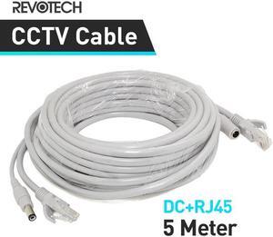 5M Ethernet Cable DC+ RJ45 Power CCTV Network Lan Cable For NVR System IP Camera