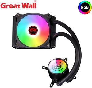 RGB CPU Water Cooling 120mm Fan 4Pin PWM 12V PC Case Liquid Cooler for LGA 1150 1151 1155 1156 1200 CPU Water Cooler