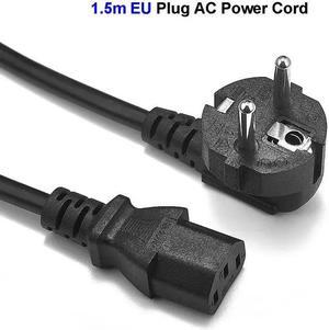 Power Cord 1.5m 1.8m 6ft ro Plug Schuko to IEC C13 Power Supply Cable For PC Computer Monitor Epson  Printer TV