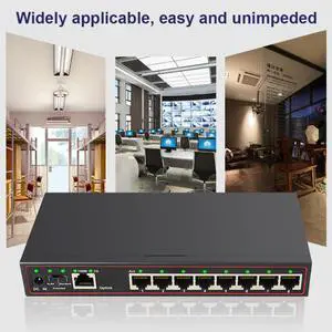 Gigabit Network Switch 9 Port Vlan Professional Stable Fast Desktop High Speed Heat Dissipation Plug And Play Accessories