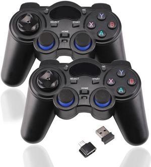2 Pcs Wireless Gamepad 2.4G Wireless Game Controller Gamepad Joystick for PS3 Android TV Box PS2 Wireless Controller