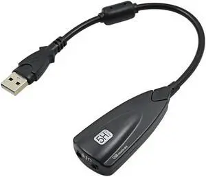5HV2 External USB Sound Card 7.1 Channel USB 2.0 to 3D CH Virtual Channel Sound Track Audio Adapter Tarjeta de sonido