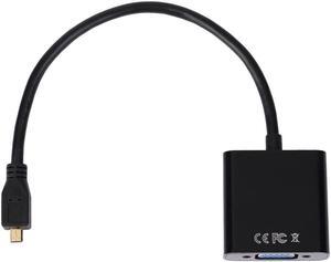 2020 New 1080P Micro HDMI to VGA Female Video Cable Converter Adapter for PC Laptop Black Digital Hot hot new