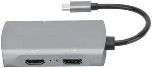 Audio Video Capture Card HDMI/F+MIC to HDMI/F+Audio+Type-C/M Local Loop Out Audio Capture Card