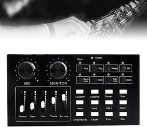 Audio Card Stereo Sound Professional External Equipment Headphone Volume Control Live Streaming Microphone Speaker