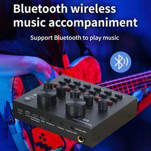 Live Broadcast Mini Audio Mixer Sound Card Console Mic Studio Recording for Mobile Phone Computer QJY99