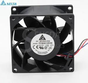 1pcs for delta FFB0812EHE 8CM 80MM 80*80*38MM 8038 12V 1.35A double ball bearing cooling fan 4-WIRE 4-PIN PWM cooling fan