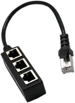 LAN Ethernet Network RJ45 Connector Splitter Adapter Cable For Networking Extension 1 Male To 3 Female/1 Female To Female