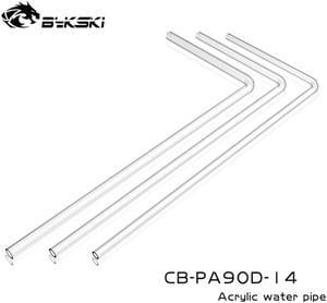 2pcs  Pre-Bend PETG Tube OD14mm Bended Hard Pipe ID10mm 50CM+20CM PC 90 Degree Vertical Tube Water Cooler MOD CB-PMMAFR