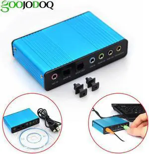 Card External Channel 5.1/7.1 Optical Audio USB  Card 5 Channels USB 2.0 External  Cards For PC Laptop Speaker