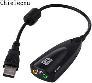 External Sound Card USB 2.0 Virtual 7.1 Channel CH 3D USB Audio Sound Card Adapter Converter for Laptop