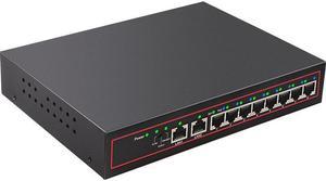 8 Port SPOE Network Desktop Switch 5-60V Power Supply 8 Ports SPOE Network Switch 10/100Mbps With 6 Surveillance Cameras