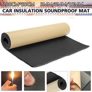 1Roll 100cmx50cm 3mm/6mm/10mm Adhesive Closed Cell Foam Sheets Soundproof Insulation Home Car Sound Acoustic Insulation Thermal