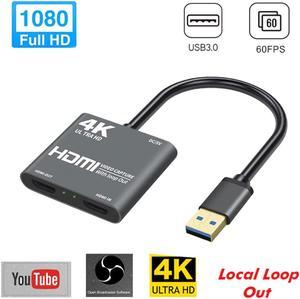 1080P 60fps Audio Broadcasting Loop Out 4K Conferencing Multifunction Video  Card For Gaming HDMI USB3.0 Live Streaming