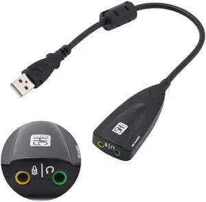 Interface External 7.1 Channel  Sound Card Mic Headphone Adapter Cable for PC Laptop Sound Card